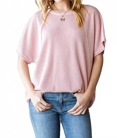 Heimish Usa Urban Ribbed Everyday Top In Light Pink