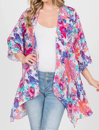 Heimish Usa Women's Coverup In Floral In Purple