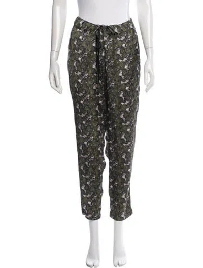 Pre-owned Heimstone Patterned Wide Leg Pants In Green