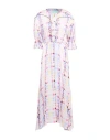Heimstone Woman Maxi Dress Pink Size 4 Viscose, Silk In Pink
