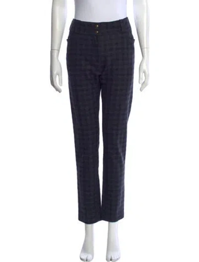 Pre-owned Heimstone Wool Straight Leg Pants In Blue