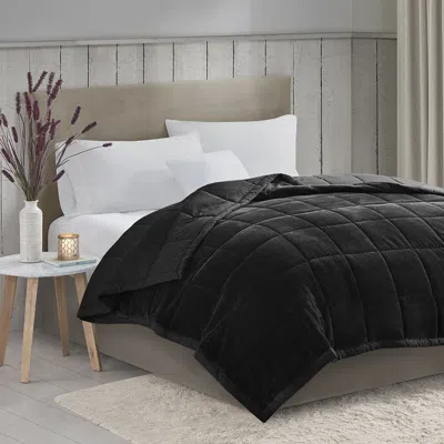 Heiq Reversible  Smart Temperature Down Alternative Blanket In Black