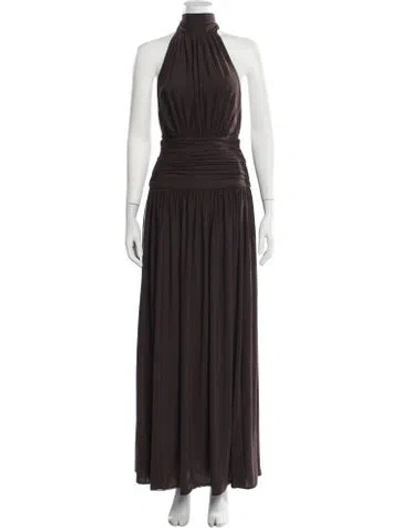 Pre-owned Heiress Beverly Hills Halterneck Long Dress W/ Tags In Brown