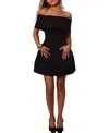 Heiress Beverly Hills Strapless Off The Shoulder A-line Mini Dress In Black