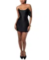 Heiress Beverly Hills Strapless Sheen Corset Mini Dress In Black
