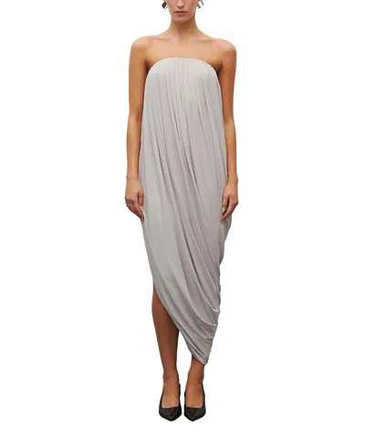 Heiress Beverly Hills The Fluid Column Dress In Gray