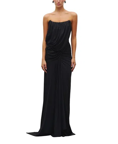 Heiress Beverly Hills The Gathered Drape Gown In Black