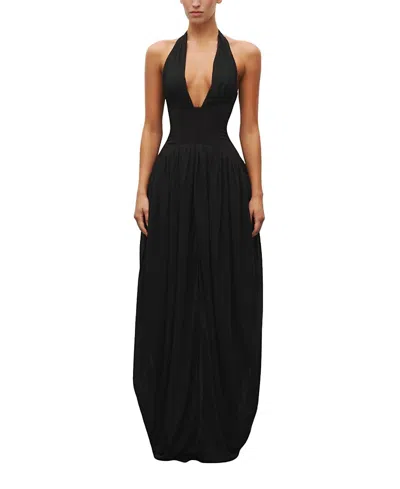 Heiress Beverly Hills The Halter Corset Gown In Black