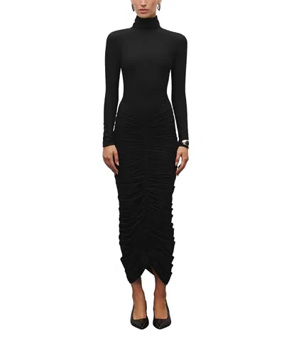 Heiress Beverly Hills The Ruched Maxi Dress In Black