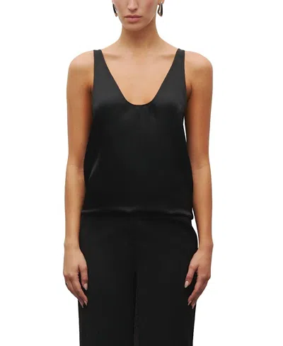 Heiress Beverly Hills The Scoop Neck Top In Black