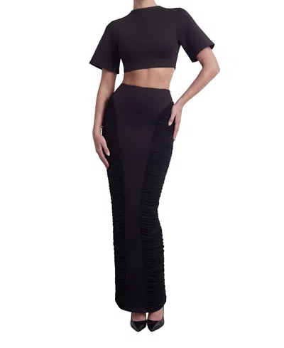 Heiress Beverly Hills The Sculpt Cropped Tee In Black