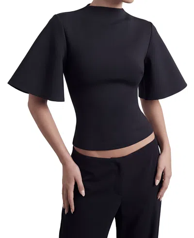 Heiress Beverly Hills The Sculpt Tee In Black