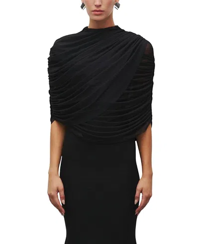Heiress Beverly Hills The Sheer Cape In Black