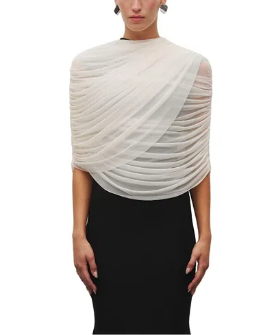 Heiress Beverly Hills The Sheer Cape In White