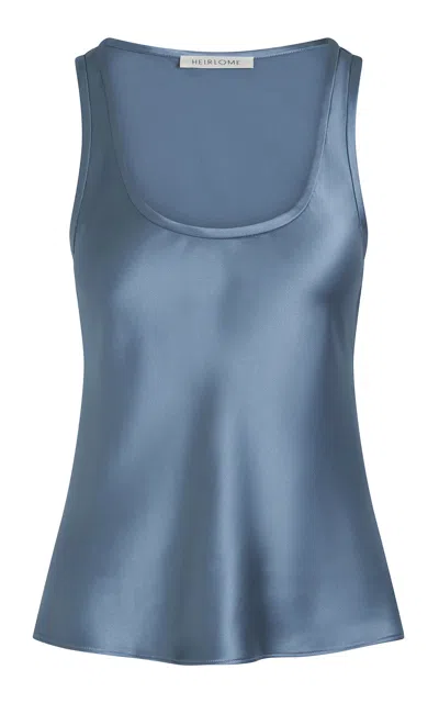Heirlome Adau Silk Top In Blue
