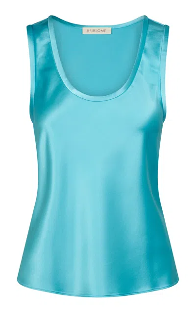 Heirlome Adau Silk Top In Blue