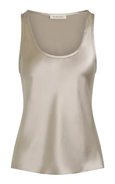 Heirlome Adau Silk Top In Silver