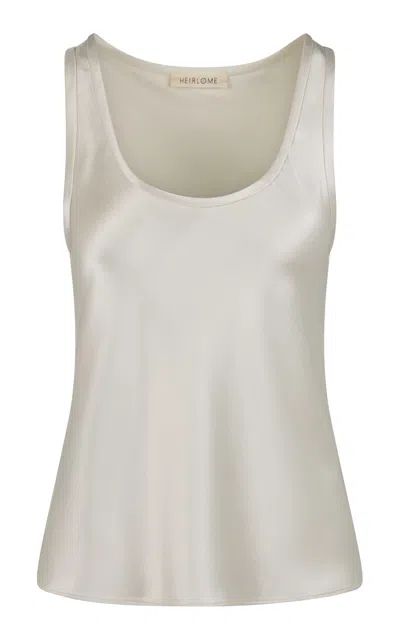 Heirlome Adau Top In Satin In White