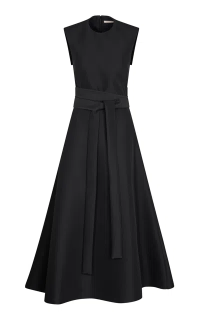 Heirlome Adley Silk-wool Maxi Dress In Black