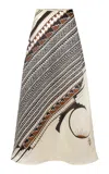 Heirlome Alex Jurado Patterned Silk Skirt