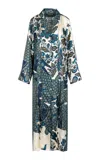 Heirlome Angel Santos Printed Silk Maxi Dress