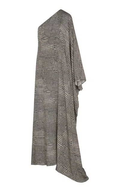 Heirlome Angelico Silk Maxi Dress In Black