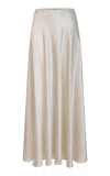 Heirlome Antonia Mid-rise Silk Maxi Skirt In Ivory