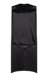 Heirlome Athena Dress In Satin In Black