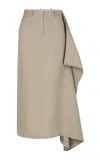 Heirlome Augusta Linen Midi Skirt In Neutral