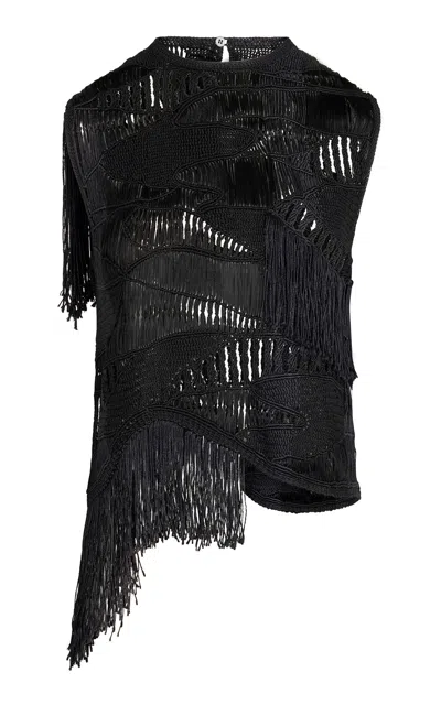 Heirlome Aurora Silk Top In Black