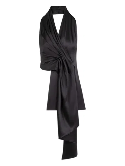 Heirlome Barbara Draped Halter Top In Black