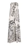 Heirlome B.r.b Silk Maxi Dress In Multi