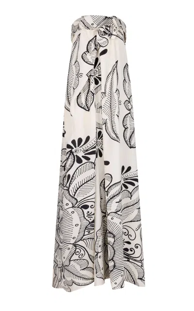Heirlome B.r.b Silk Maxi Dress In Multi