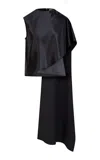 Heirlome Carmen Cape-sleeve Silk Blouse In Black
