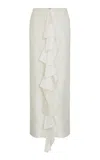 Heirlome Caroline Silk Maxi Skirt In White