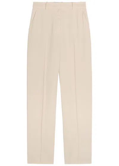 Heirlome Carolyn Straight-leg Twill Trousers In Neutral