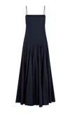 Heirlome Cecilia Cami Cotton-blend Maxi Dress In Navy