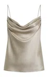 Heirlome Cleo Silk Top In Black