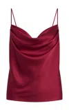 Heirlome Cleo Silk Top In Burgundy