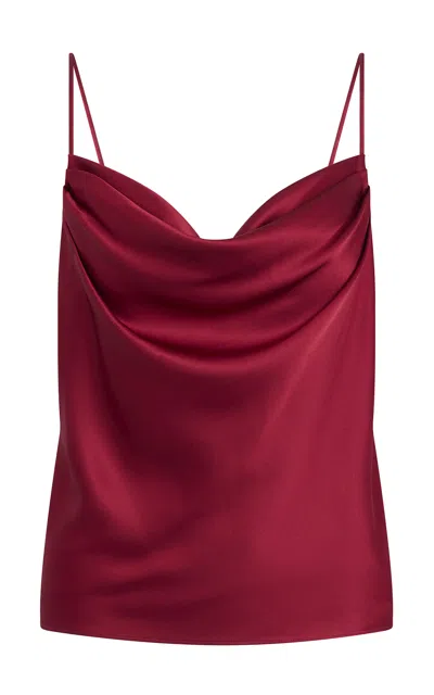 Heirlome Cleo Silk Top In Burgundy