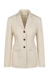 Heirlome Condesa Silk Blazer In White