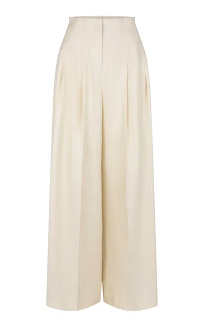 Heirlome Condesa Silk Trousers In Neutral