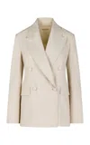Heirlome Costanza Tailored Silk Blazer In Neutral