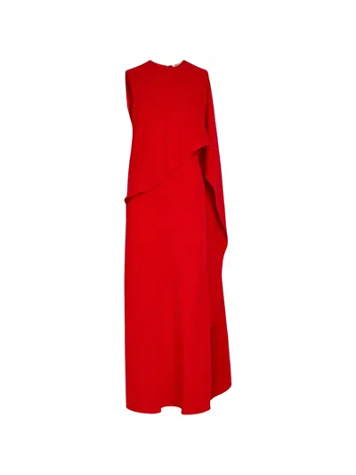 Heirlome Crementine Draped Layered Maxi Dress In Red