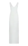 Heirlome Delphine Silk-wool Maxi Dress In White