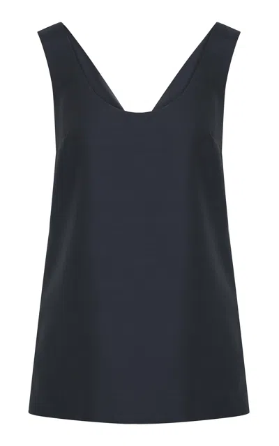 Heirlome Delphine Wool-silk Top In Black