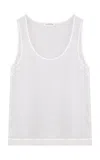Heirlome Elaine Sheer Silk Organza Tank Top In White