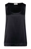 Heirlome Elaine Silk Top In Black