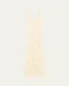Heirlome Emily Flower Knit Silk Gown In Ivory