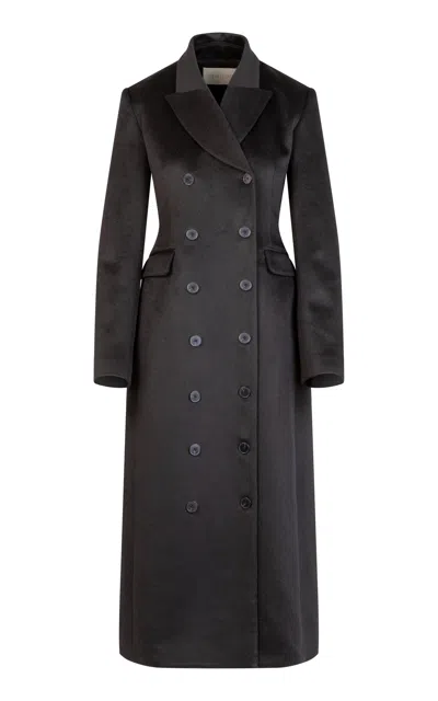 Heirlome Evelyn Double-breasted Cashmere Coat In Black
